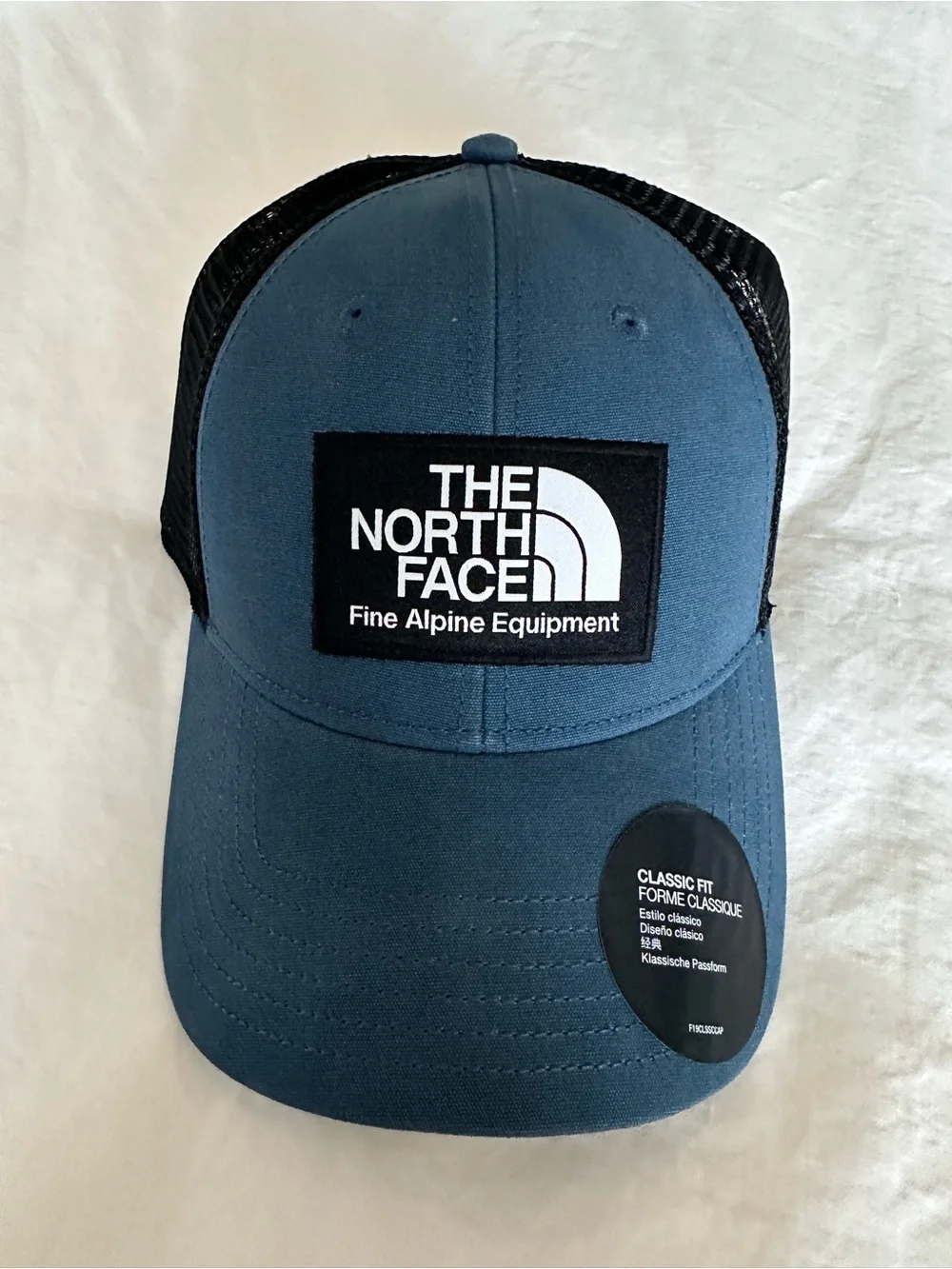 NWT! The North Face Men's Mesh-Back Trucker Cap in Slate Blue and Black